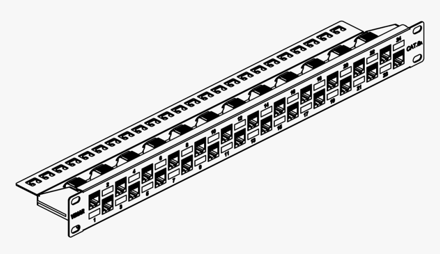 3d View - Vimar - 03024 - 8 - Patch Panel -24 Rj45 - Monochrome, HD Png Download