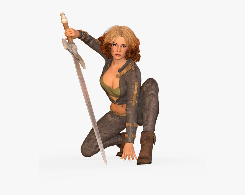 Woman, Sword, Amazone, Warrior, Heroine, Fantasy - Action Figure, HD Png Download