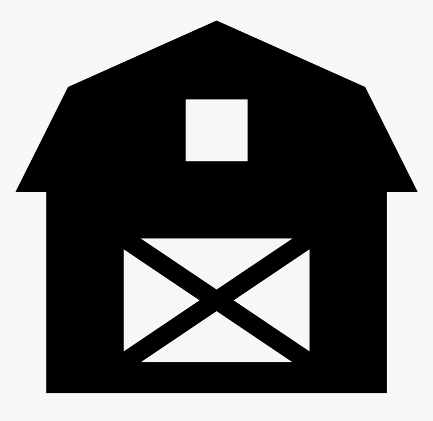 The Icon Shows A Barn On A Farm - Barn Icon Png, Transparent Png