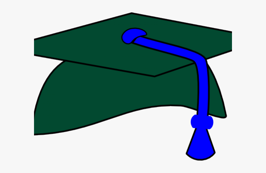 Blue Graduation Hat And Gold Tassels Clipart - Chapéu De Formatura Png, Transparent Png