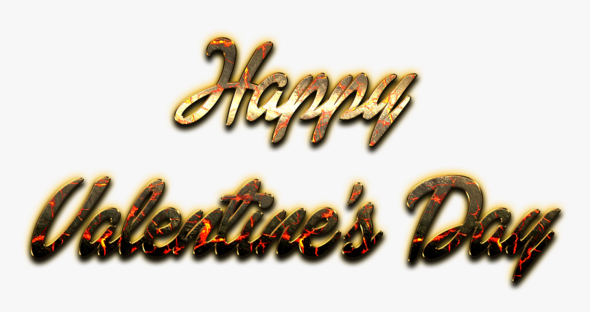 Happy Valentines Day Word Png Pic - Gold Happy Valentines Day Png, Transparent Png