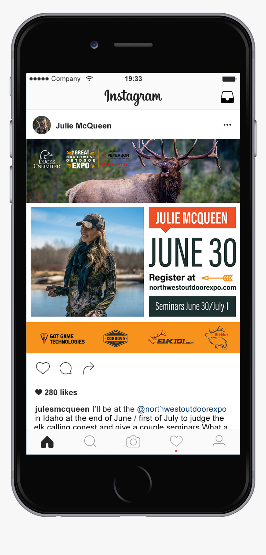 Great Northwest Outdoor Expo Instagram Marketing Social - Instagram, HD Png Download
