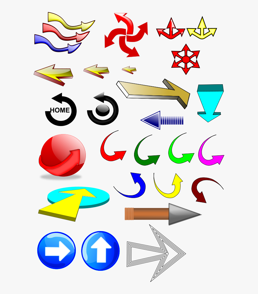 Mixed Arrows Clipart, Vector Clip Art Online, Royalty - Clip Art, HD Png Download