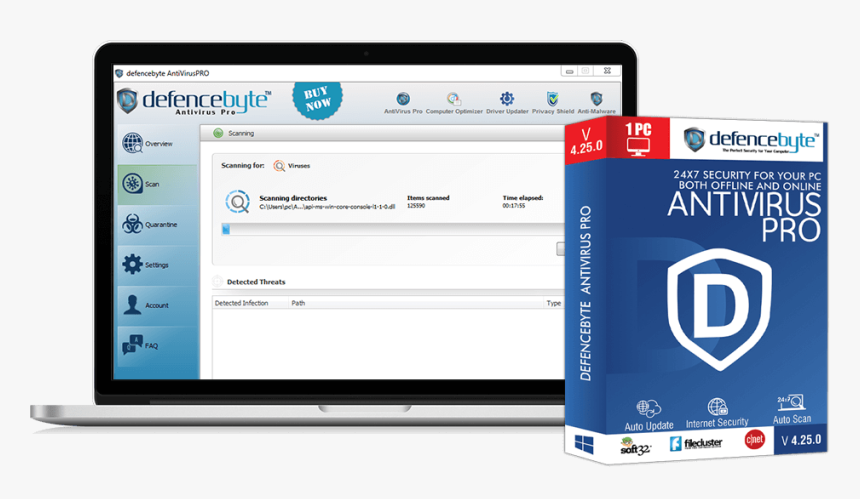 Defencebyte Antivirus Pro Software - Defencebyte Anti Ransomware, HD Png Download