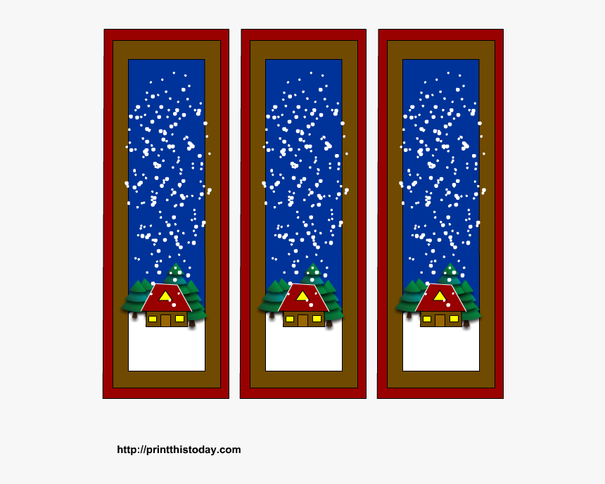 Transparent Templates Bookmark - Winter Bookmarks, HD Png Download