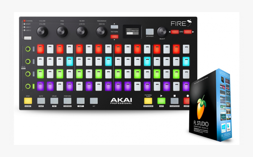 Akai Professional Fire Fl Studio Controller With Fl - Akai Fire Fl Studio, HD Png Download