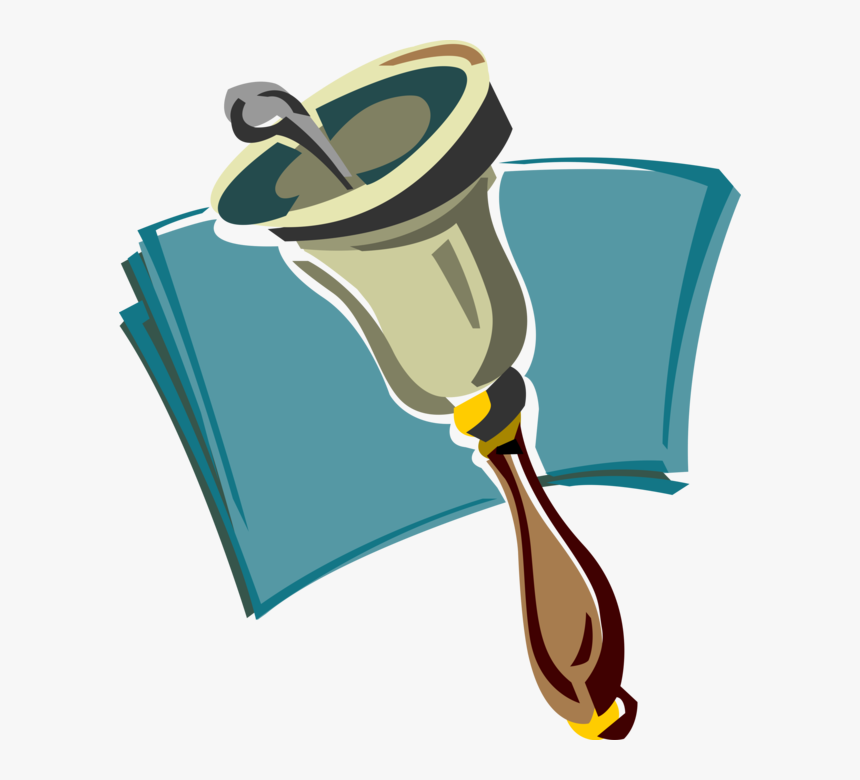 Vector Illustration Of School Bell Or Hand Bell Ringing - Pierwszy Dzwonek W Szkole, HD Png Download