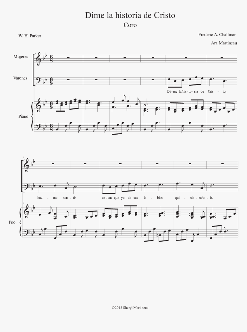 Sheet Music Picture - Dime La Historia De Cristo Sud, HD Png Download