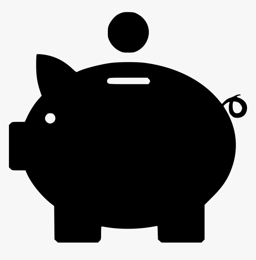 Piggy Bank - Силуэт Копилки, HD Png Download