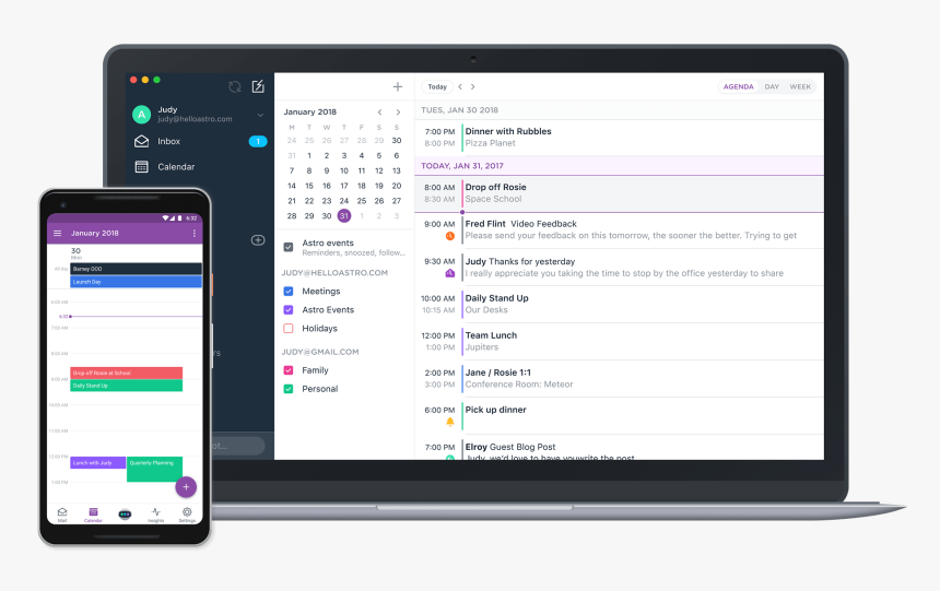 The Ai Infused Email Client, Astro, Now Has A Built - Astro Mail, HD Png Download