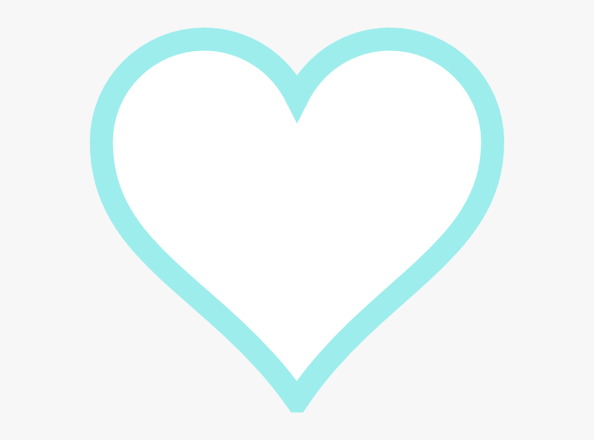 Pale Blue Heart Clip Art - Heart, HD Png Download