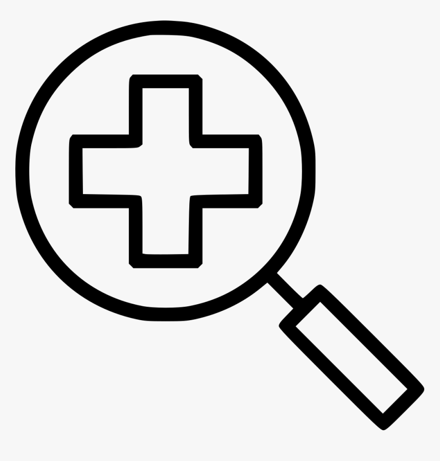 Search Searching Medicine Magnifying Glass Healthcare - Zoom Out Tool Icon, HD Png Download
