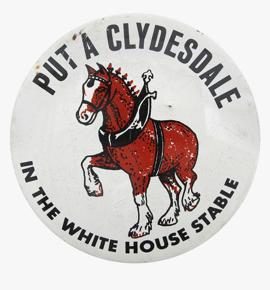 Clydesdale In The White House Beer Button Museum - Mane, HD Png Download