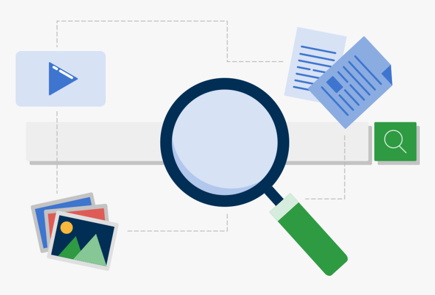 Magnifying Glass Over Library Search Box - Поиск Информации В Интернете, HD Png Download