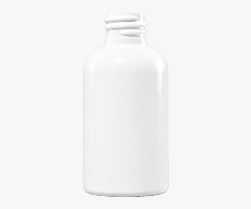 2 Oz White Pet Plastic Boston Round Bottle, 20-410 - Glass Bottle, HD Png Download