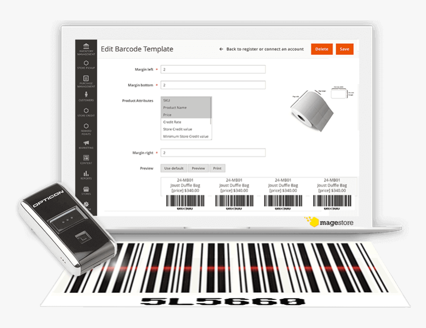 Magento Barcode Management System By Magestore - Magento Warehouse Management System Barcode, HD Png Download