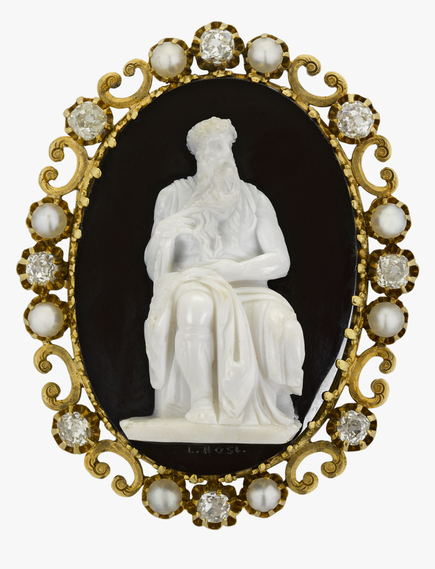 Antique Moses Cameo Brooch - Brooch, HD Png Download