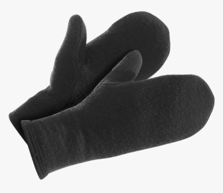 Dark Grey Woolen Mittens - Mitten No Background Real, HD Png Download