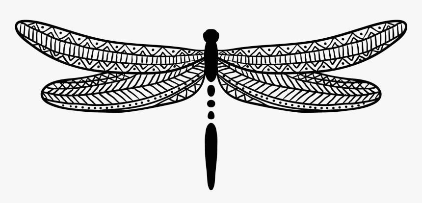 #dragonfly #wings #geometric #boho #bohemian #decor - Dragonfly, HD Png Download