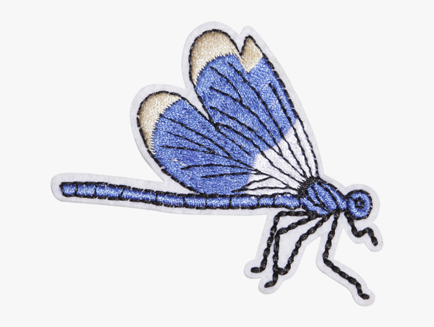 Custom Blue Dragonfly Embroidery Patch - Damselfly, HD Png Download