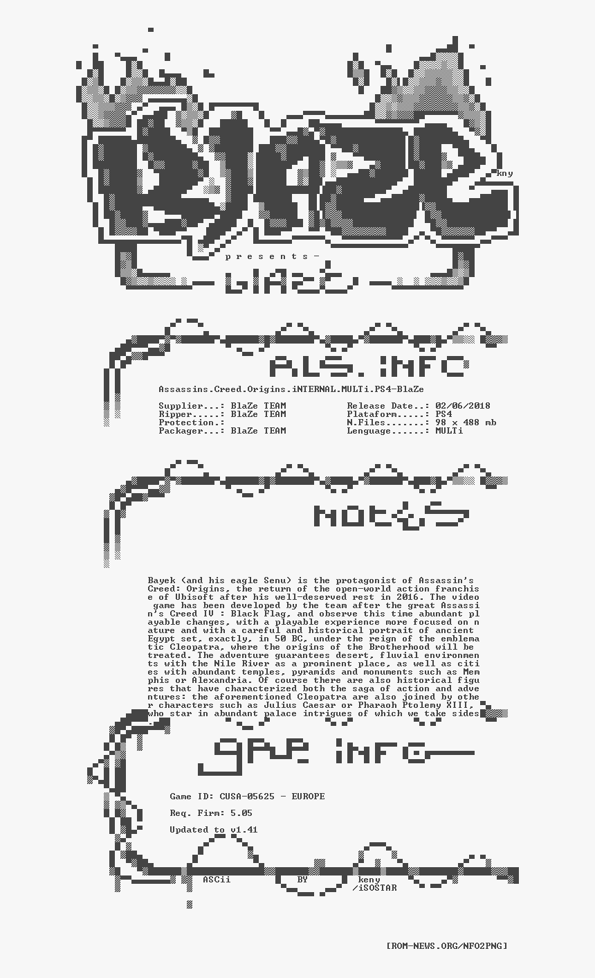 Assassins - Creed - Origins - Internal - Multi - Ps4-blaze - Monochrome, HD Png Download