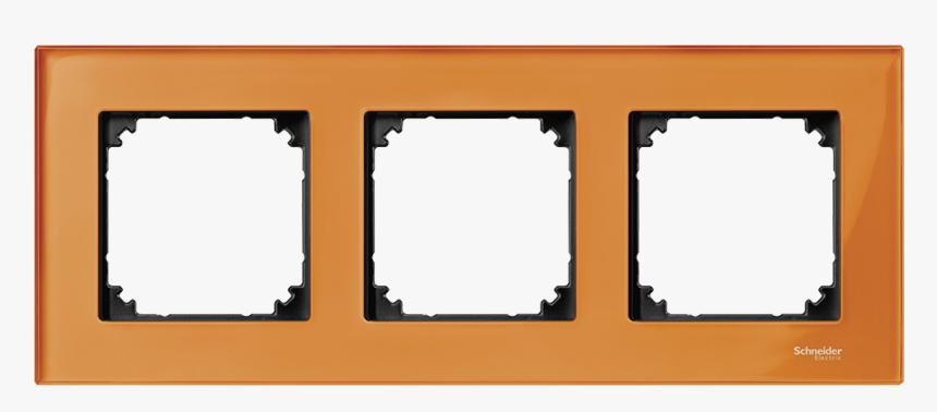 Mtn404302 Real Glass Frame, 3 Gang, Calcite Orange, - Schneider Electric, HD Png Download