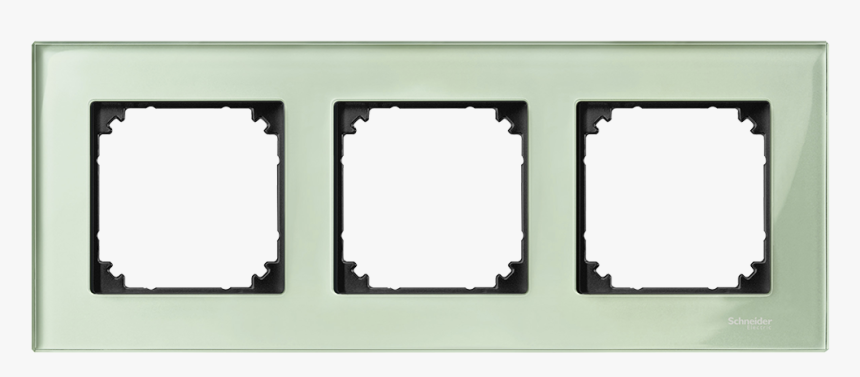 Mtn404304 Real Glass Frame, 3 Gang, Emerald Green, - Schneider Merten Diamond Silver, HD Png Download