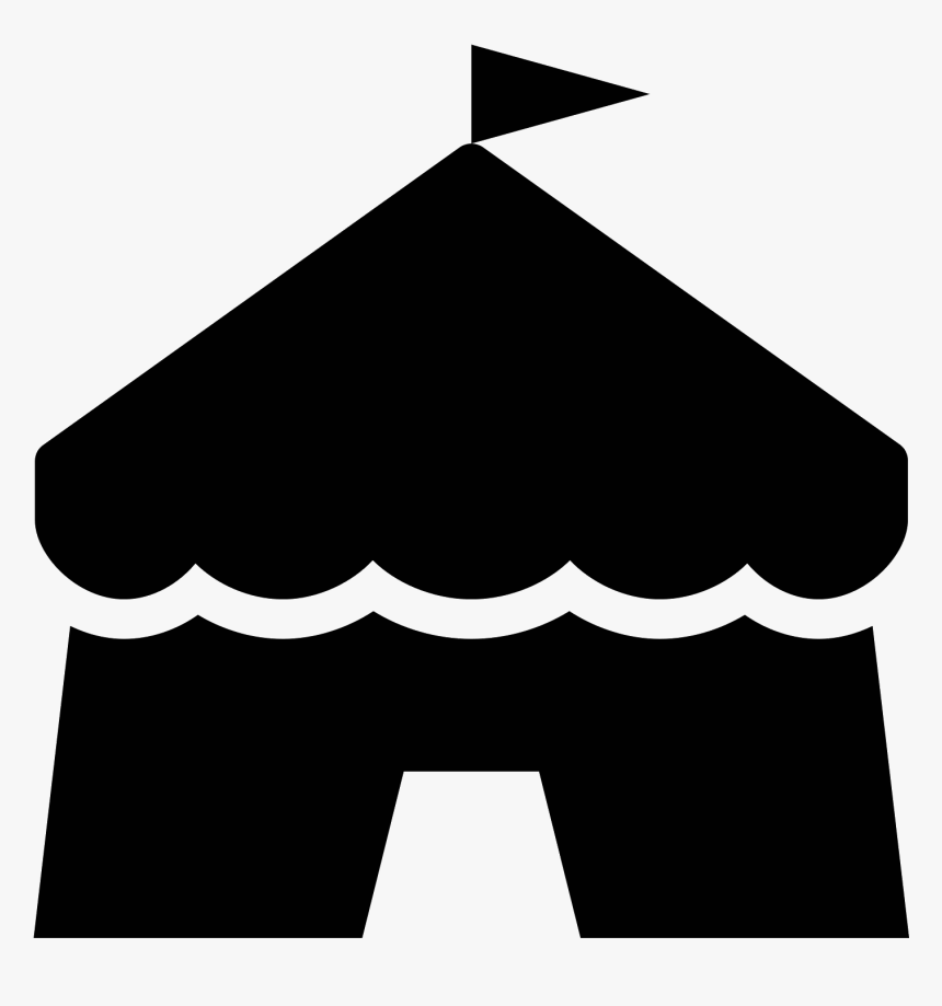 Circus Tent Filled Icon - Circus Icon White Png, Transparent Png