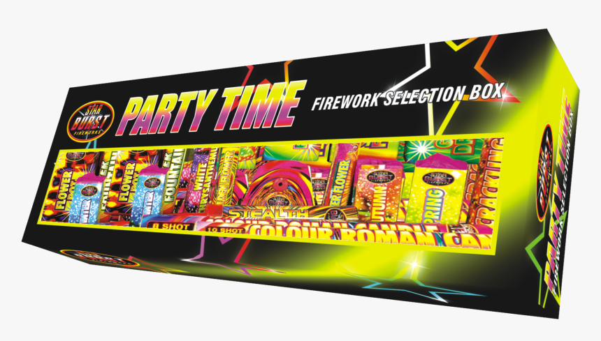 Party Time Selection Box Firework, HD Png Download