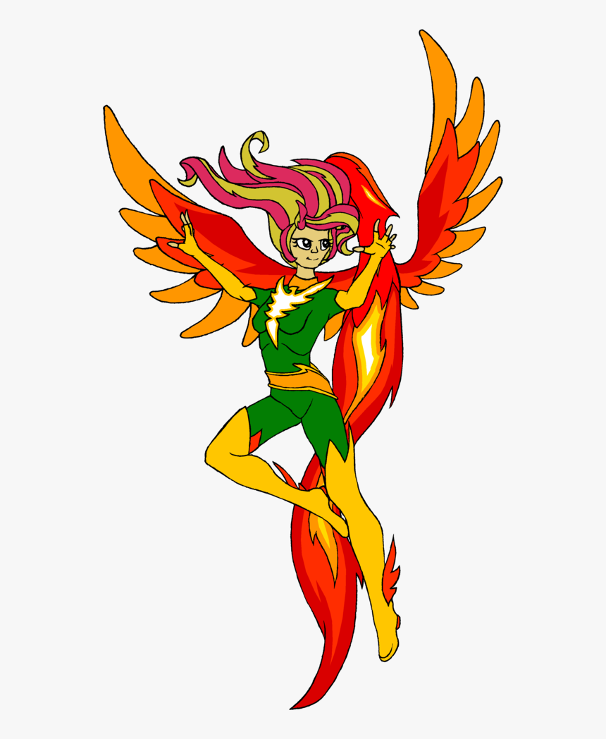 Rexlupin, Crossover, Fiery Shimmer, Jean Grey, Phoenix, - Cartoon, HD Png Download