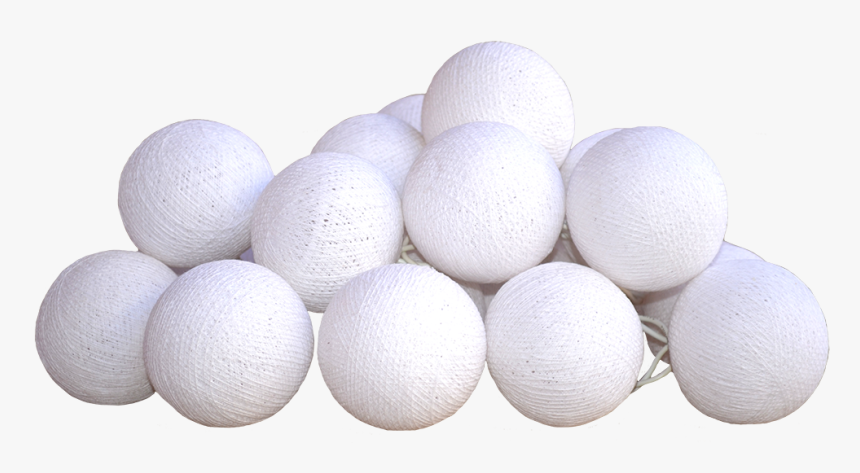 Baumwoll Kugellichterkette Schnee Weiss, Cotton Ball - Agaricus, HD Png Download