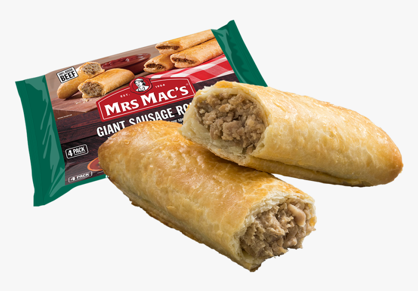 Giant Sausage Roll 4 Pack - Mrs Macs Sausage Roll, HD Png Download