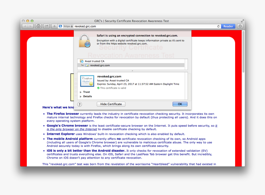 Avast Cert Fail - Certificate, HD Png Download