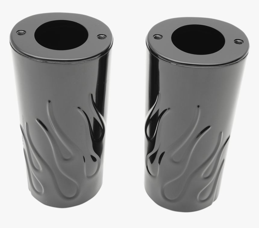 Drag Specialties Black Flame Motorcycle Fork Slider - Plastic, HD Png Download