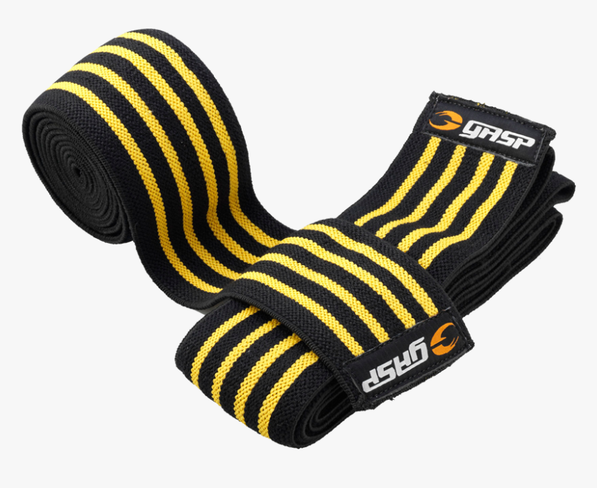 A Product Photo Of Knee Wraps, Black/flame - Knee Wraps Bodybuilding, HD Png Download