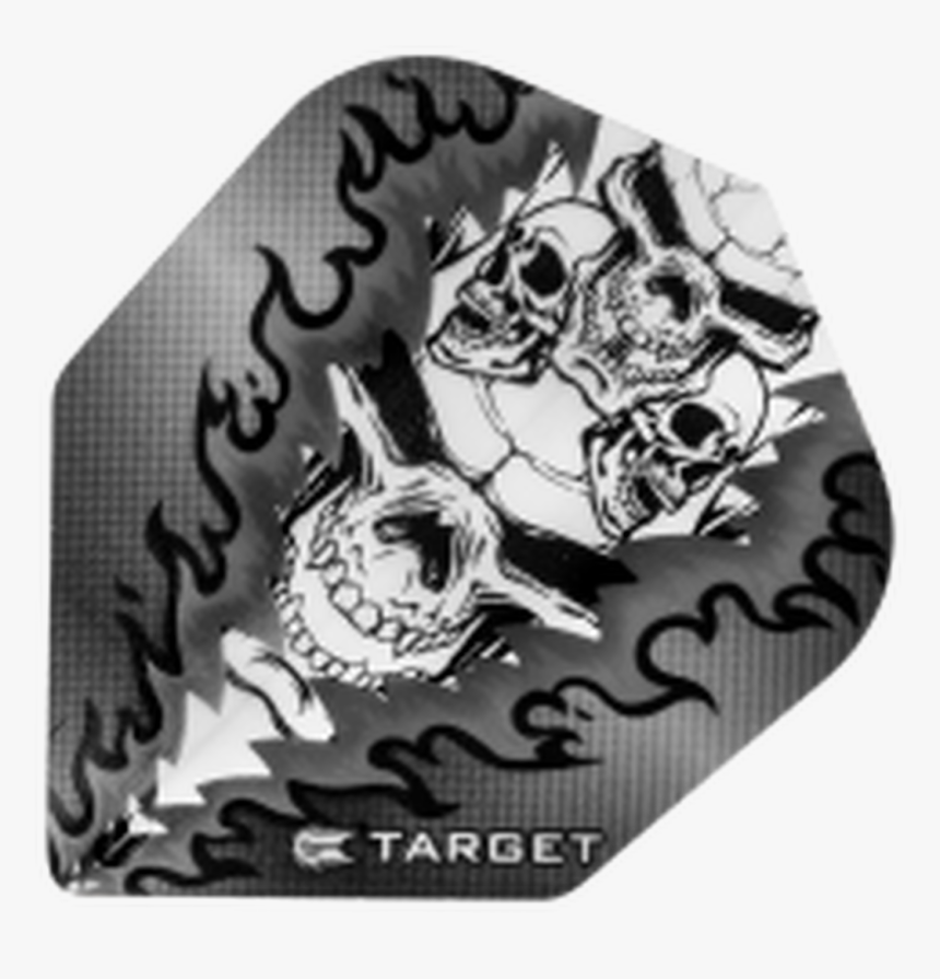 Target Vision Black Mirror Flame Skulls - Floral Design, HD Png Download
