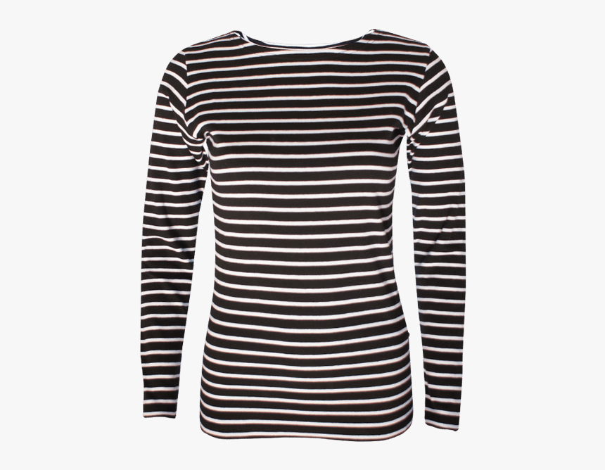 Women's Striped Long Sleeve Top, HD Png Download