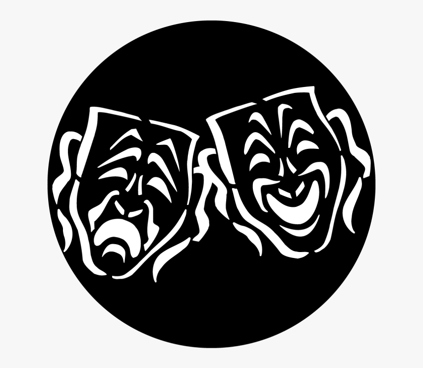 Apollo Masks Tragedy/comedy Gobo 
 Data-large Image - Illustration, HD Png Download