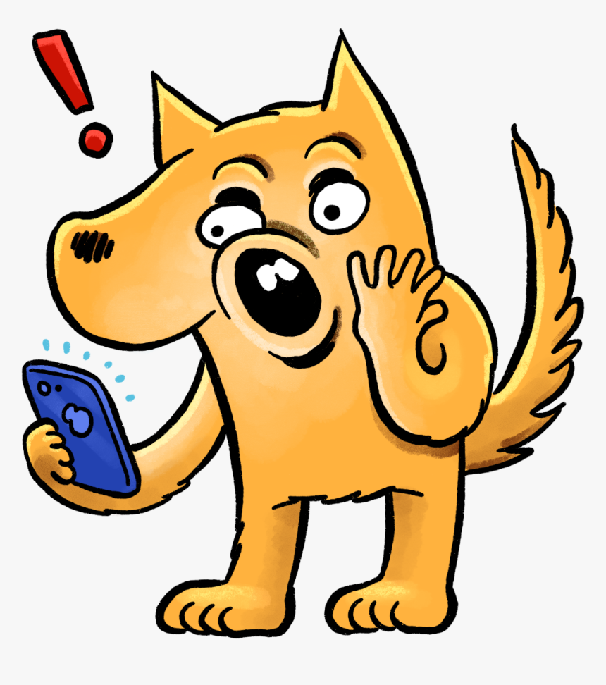 Ken The Voting Dingo Gasps At Something On His Smartphone - Cat Voting Clipart, HD Png Download