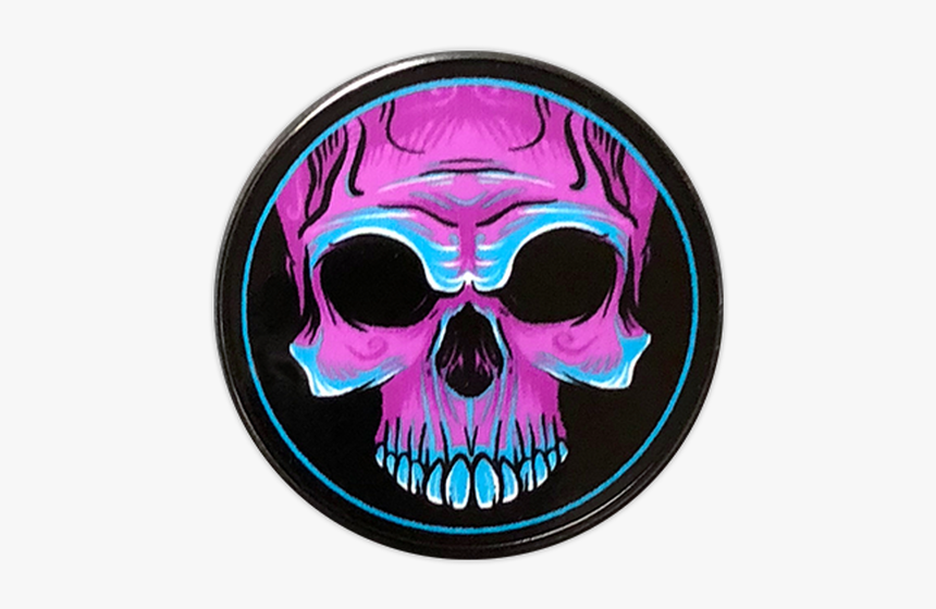 Purple Voodoo Skull Pin - Voodoo Skull, HD Png Download