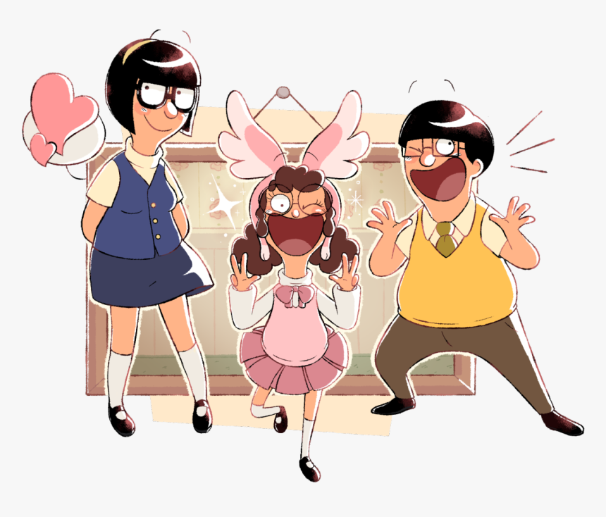 Some Reimagined Belcher Kids For A Whacky Au Where - Cartoon, HD Png Download