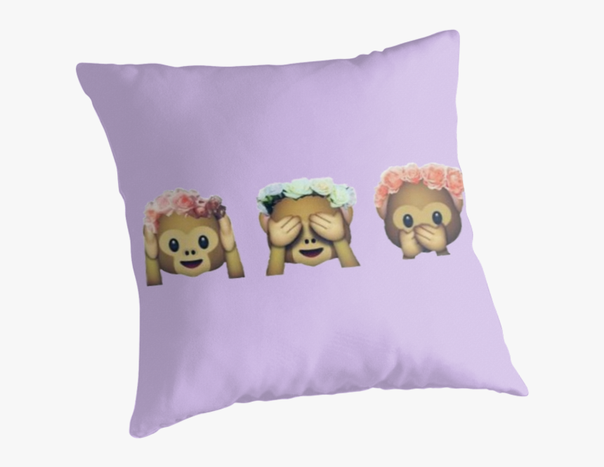 Monkey See No Evil Flower Crown Emojiquot - Monkey Emoji Stickers, HD Png Download