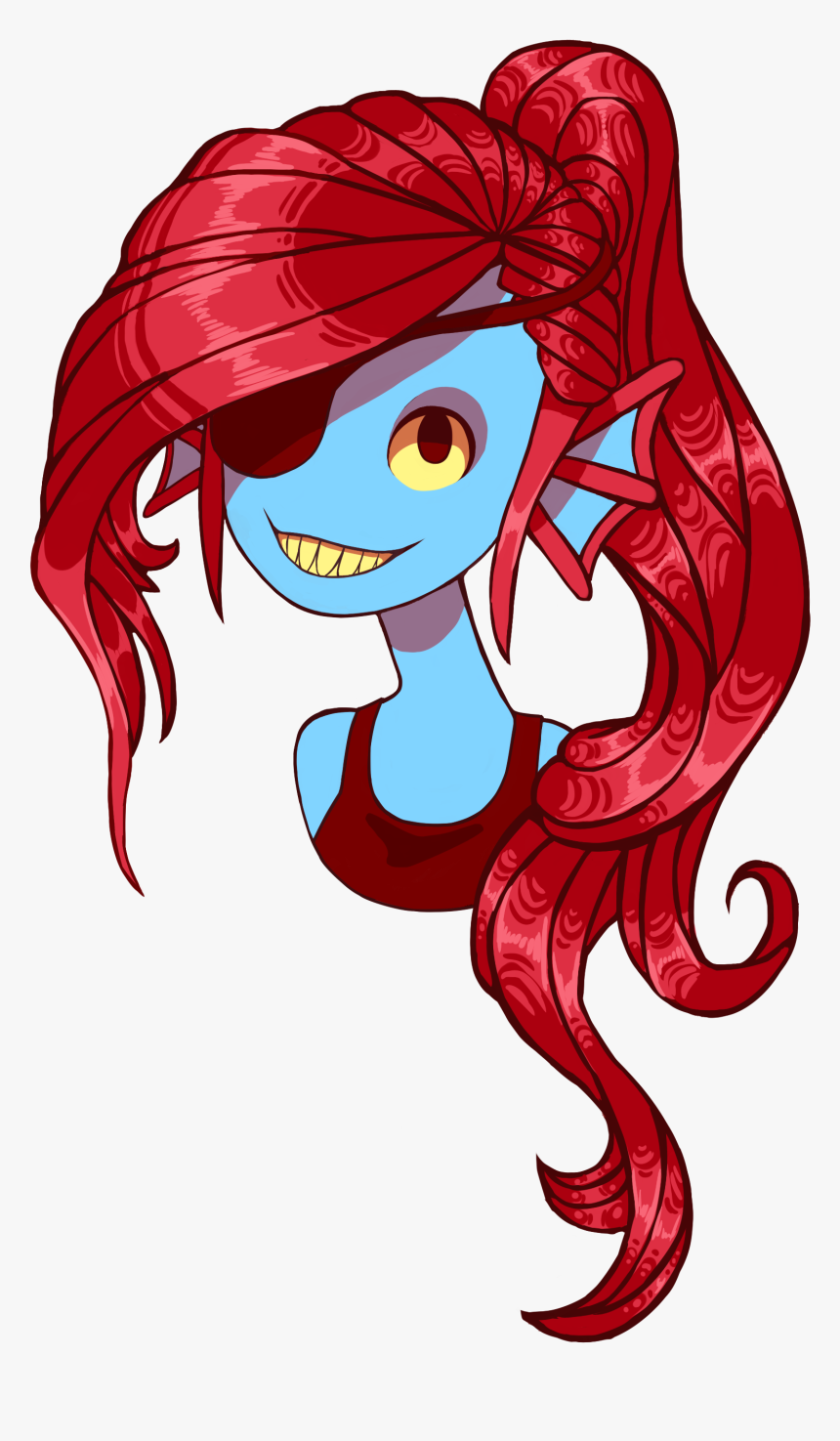 Undyne The Babe From Undertale , Png Download - Cartoon, Transparent Png