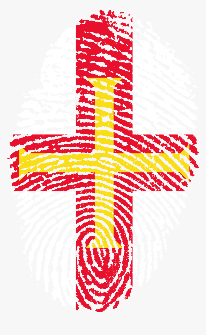 Guernsey Flag Fingerprint Country - Challenges To Digital India, HD Png Download