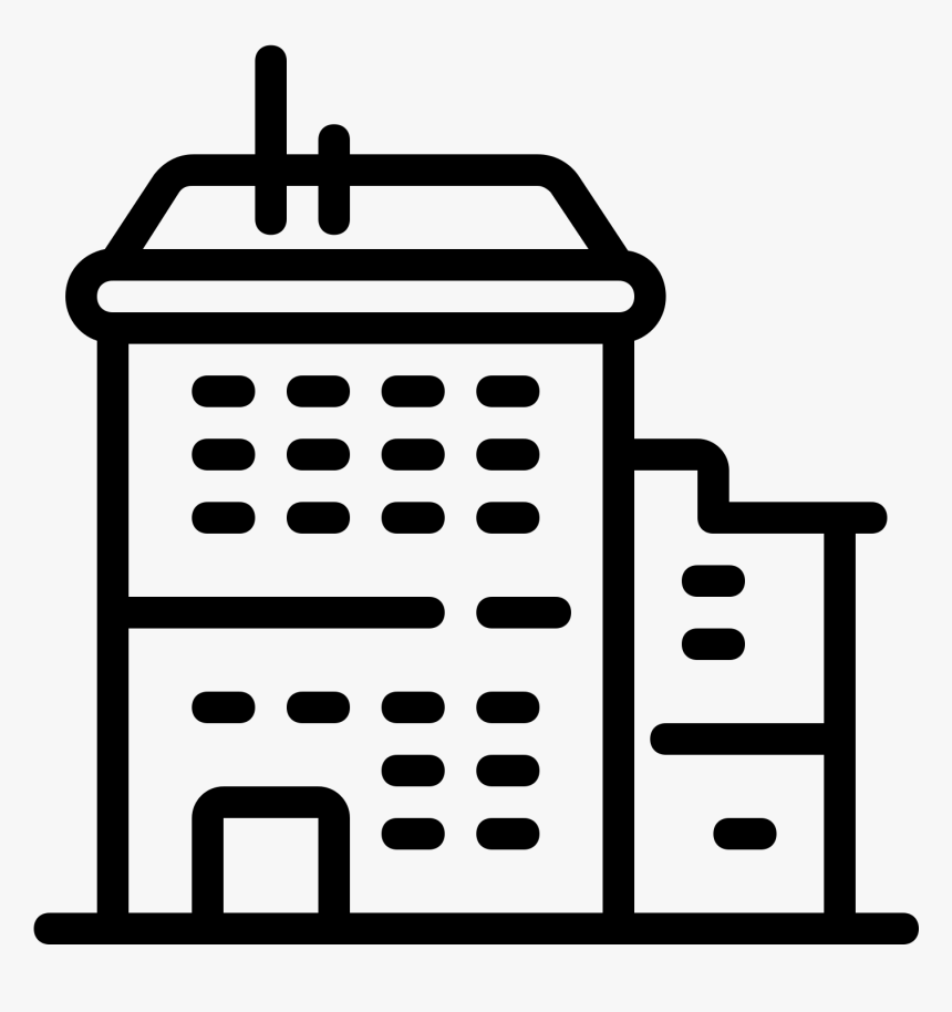 Hospital Cartoon Black And White, HD Png Download