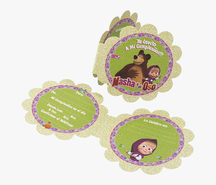 Tarjetas De Invitación Masha, HD Png Download