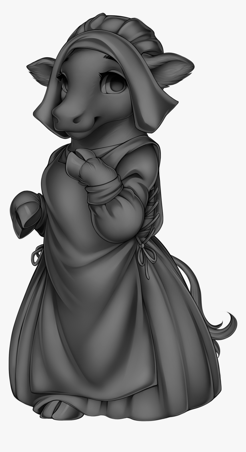 Maid Drawing Base - Illustration, HD Png Download