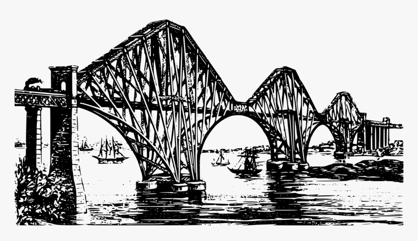 Transparent Trains Clipart - Forth Rail Bridge Silhouette, HD Png Download