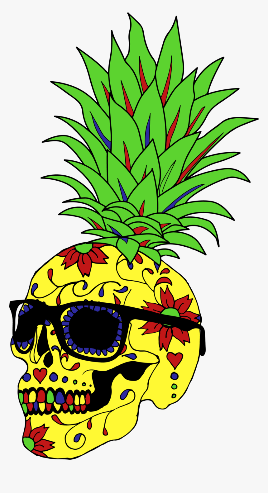 R Richard Taylor Designpineappleskullpng - Pineapple Skull Png, Transparent Png