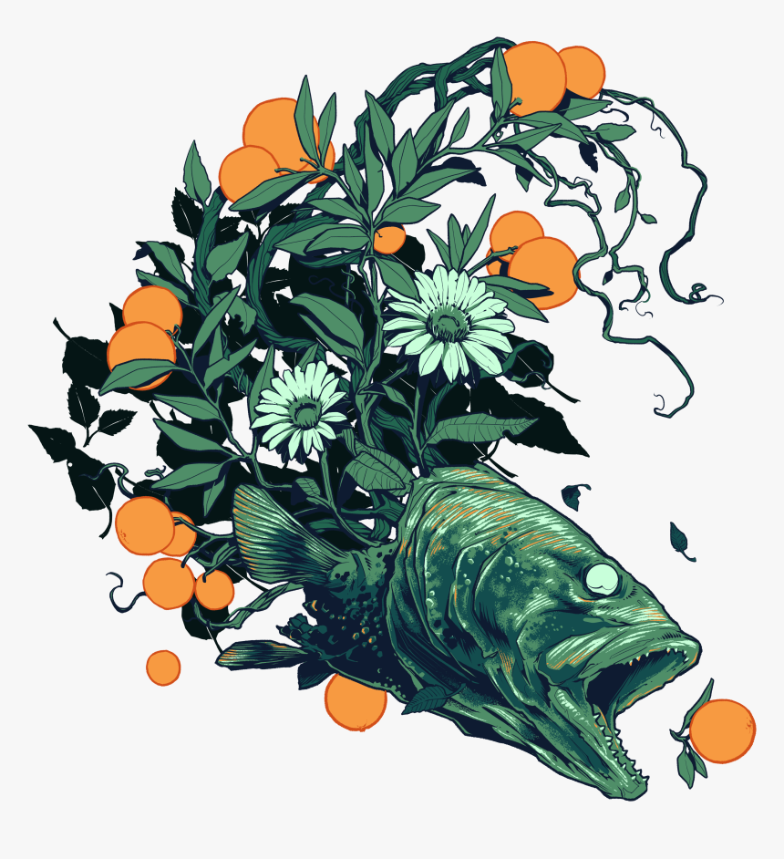 Image Of Orange Fish Hoodie - Fish Art, HD Png Download